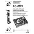 GEMINI SA-2400 Owners Manual