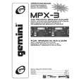 GEMINI MPX-3 Owners Manual