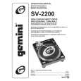 GEMINI SV-2200 Owners Manual